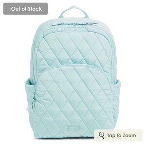 Vera Bradley Large Quilted Backpack in Light Blue